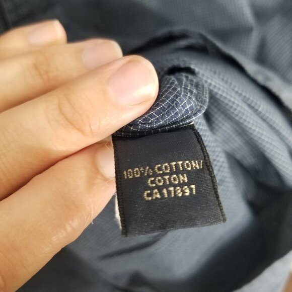 Banana Republic Blue Window Pane Button Down 100% Cotton Long Sleeves Sz Medium - Picture 7 of 11